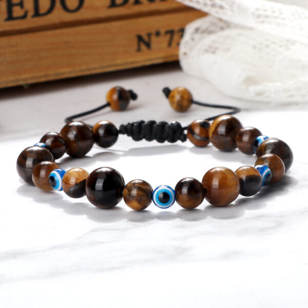 Wholesale Creative Spacer Size Beads Woven Tandem Combination Bracelet Adjustable Devil's Eye Pendant Bracelet