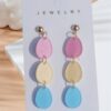 Wholesale r Easter Egg Three-Piece Easter Earrings Acrylic Multi-Color