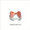Wholesale Luminous Distinctive Butterfly Ring Adjustable Exaggerated Ring