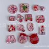 Wholesale Beaded crossbody chain bag charm, strawberry girl series, double-sided printed aessories, DIY themed aessories, cute.