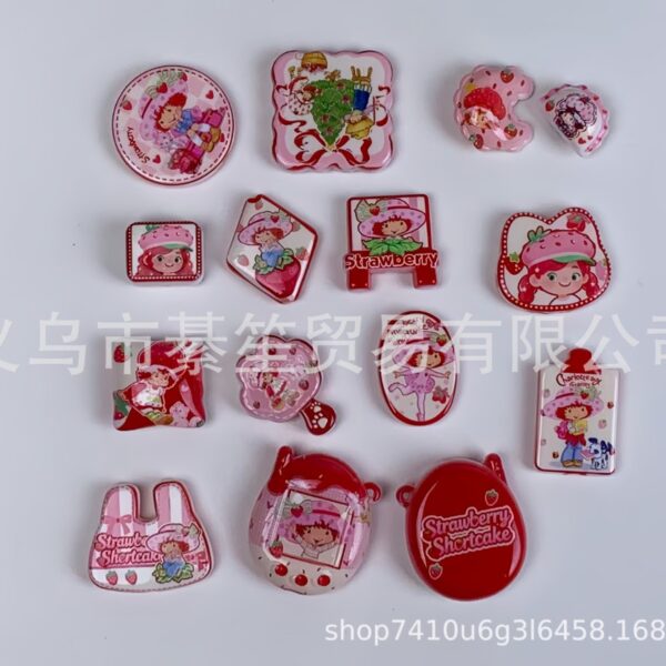 Wholesale Beaded crossbody chain bag charm, strawberry girl series, double-sided printed aessories, DIY themed aessories, cute.