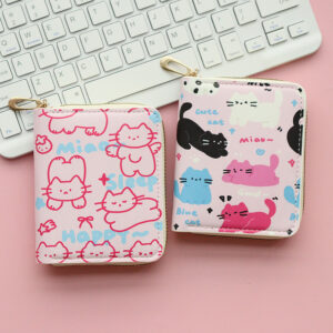 O1CN01kZIJ2K1jMcpMOsuQP_984254534-0-cib Wholesale Short Zipper Cute Print Student Cartoon Cat Wallet