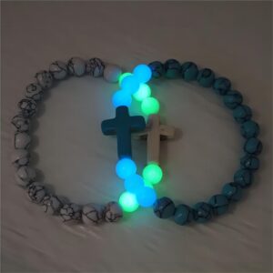 Wholesale Blue And White Couple Luminous Bracelet Turquoise Bracelet