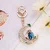 Wholesale Cute Diamond-studded Moon Bear Keychain Owl
