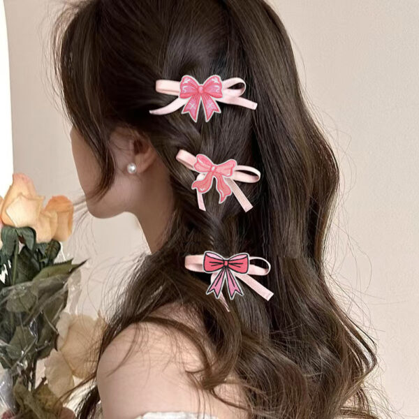 Wholesale Pink bow embroidered patch