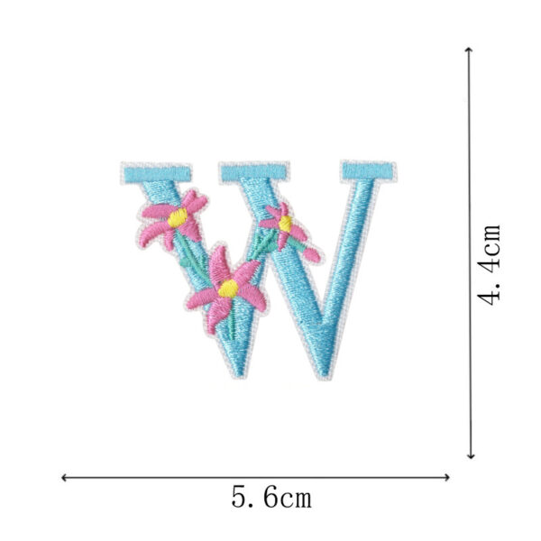 Wholesale Cartoon 26 Flower Letter Fabric Patch Graduation Cap Embroidery Patch