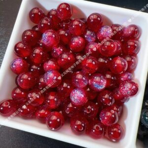 8mm hole 2.0mm red / Starry sky cat eyes