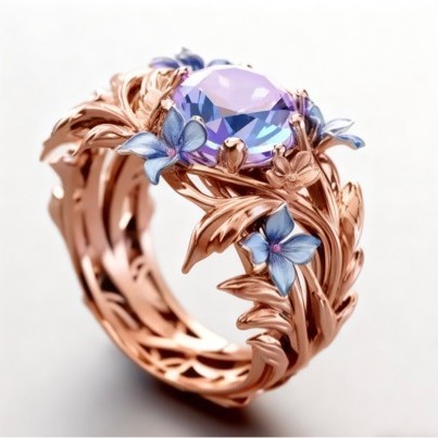 Wholesale Iris Enamel Oil Ring Colorful Zircon Ring