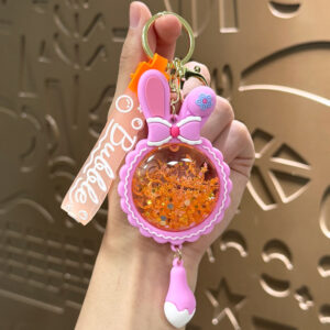 Oil-filled rabbit ear pendant-orange / Single opp bag packaging