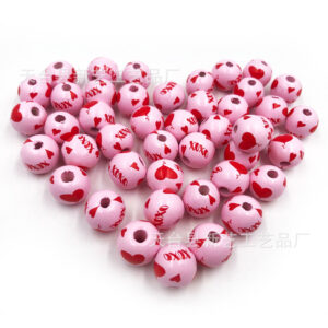 Pink bottom love balloon xo / 16mm (hole 4mm)
