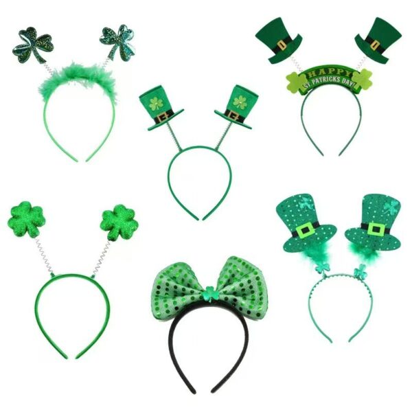 Wholesale St. Patrick's Lucky Clover Headband Set