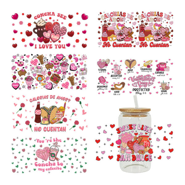 Wholesale UV Transfer Paste Glass Crystal Label Crystal Paste Cross-border Special Paste for 16oz Glass Cup 23cmX11cm