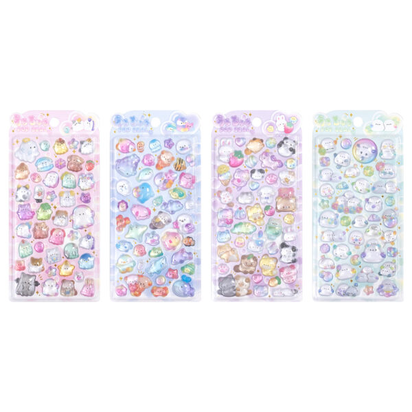 Wholesale 3D relief fun stickers acrylic diamond stickers children's handmade DIY decorative stickers beautiful relief fun stickers