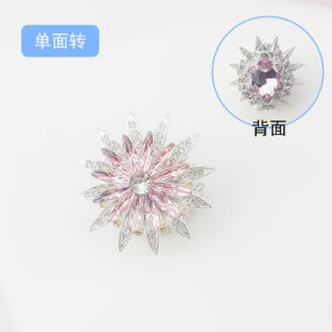 Pink sunflower single side turns (1 piece)
