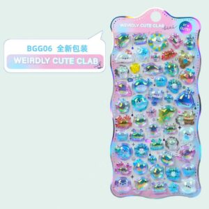 New packaging bgg06 rainbow embossed sticker