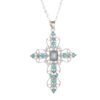 Wholesale Bohemian style hollowed out diamond studded cross necklace