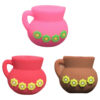 Wholesale Cross-border new 3D various color flowerpot silicone beads TK live Amazon diy string pen beads accessories