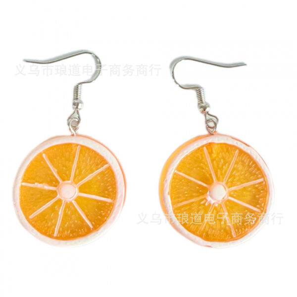 Wholesale Fruit Resin Lemon Slice Jewelry Set