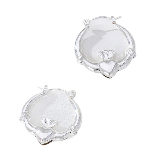 Wholesale High-End French Valentine's Day Simple Gold Earrings Heart Crown Hoop Earrings Holiday Music Festival Earrings