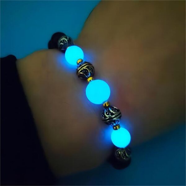 Wholesale Natural volcanic stone yoga luminous bracelet