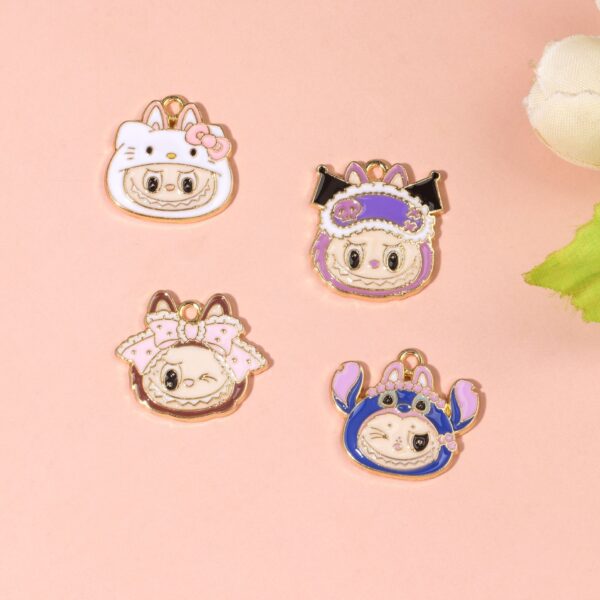 Wholesale Xiaohongshu pular Aessories Alloy Oil ipping Handmade Beaded Pendant Cartoon Jewelry Aessories
