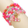 O1CN01kz2vA11tIBBGFL6PW_2216713095878-0-cib Wholesale Valentine's Day Heart Bouquet Lip Pendant Versatile lymer Clay Bracelet
