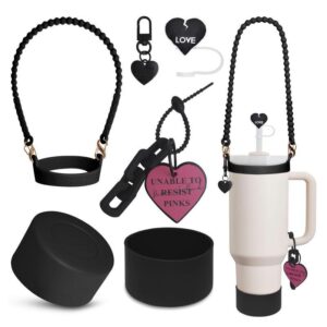 Wholesale Black Cup Set Cross Keychain 40oz Cup Accessories Set