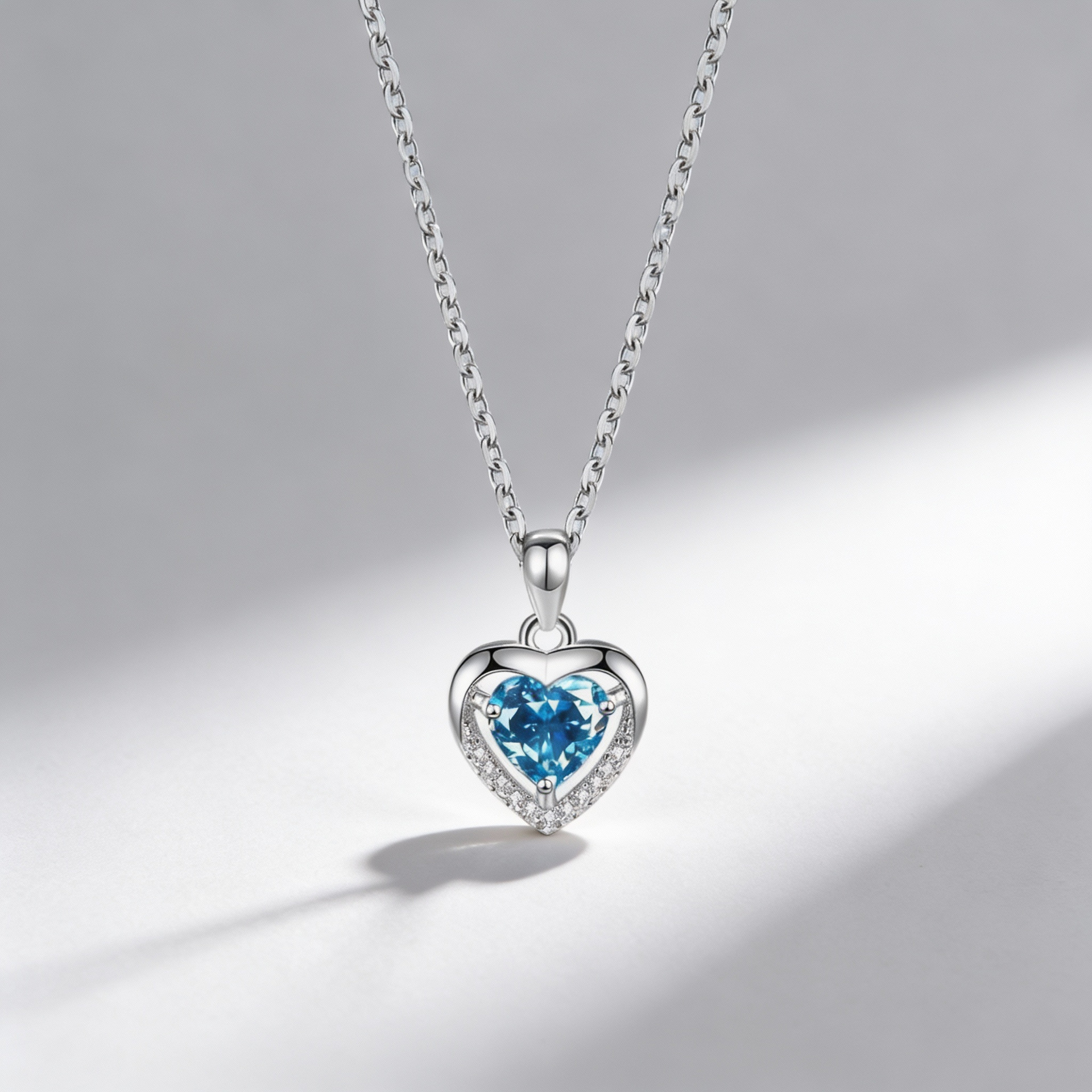 Wholesale Titanium steel necklace for women with micro inlaid full zircon, light luxury style