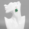 Wholesale St. Patrick's Day Clover Hat Flag Wine Glass Earrings