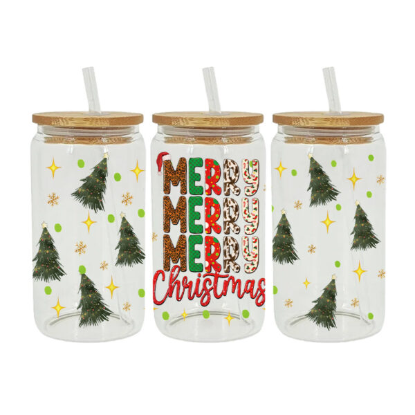 Wholesale UV Transfer Paste Glass Crystal Label Crystal Paste Cross-border Special Paste for 16oz Glass Cup 23cmX11cm