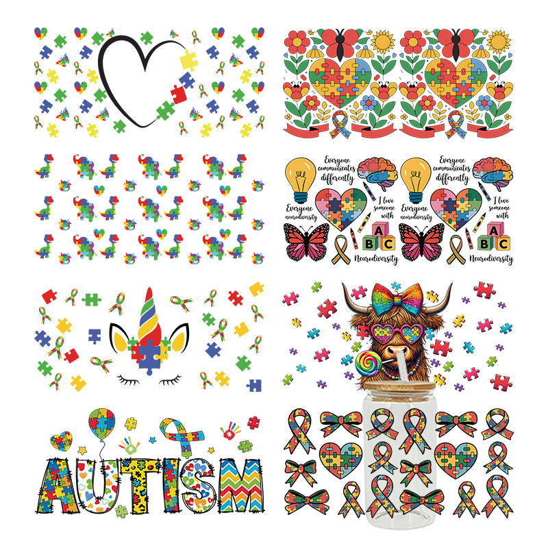 Wholesale UV Transfer Paste Glass Crystal Label Crystal Paste Cross-border Special Paste for 16oz Glass C 23cmX11cm