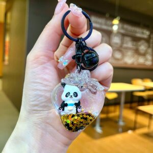 Black Hardware [Strawberry] Black Gold Panda Baby Bottle / Quantity 1 is 1