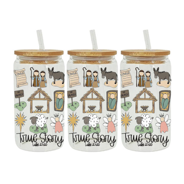 Wholesale Cartoon Cute Study Campus Theme 16oz Cup UV DTF Wraps