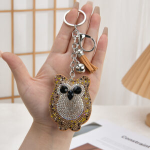 Color khaki / Keychain+owl