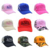 Wholesale Plaid Camouflage Embroidered Truck Hat Sun Protection Mesh Baseball Cap