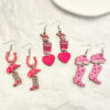 O1CN01l9DRcU1ZtvJn45eB3_3833523253-0-cib Wholesale Valentine's Day pink heart-shaped rose fringed earrings