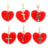 Wholesale Red Love Hair Keychain