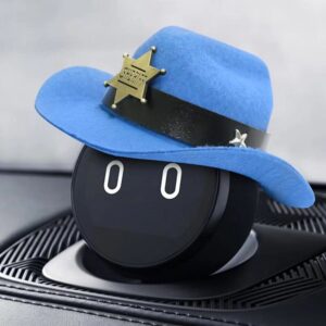 Blue cowboy hat retro security guards / L code