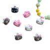 Wholesale Cute kitty kitty alloy multi-color soft sister pendant diy handmade accessories mobile phone chain necklace accessories material