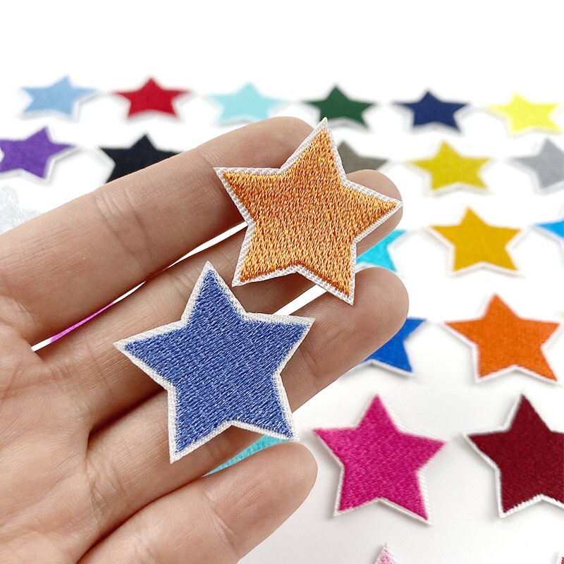 Wholesale Colorful pentagram embroidery DIY Patches
