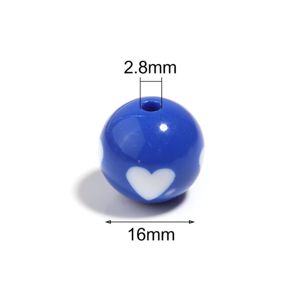 Wholesale Resin color love two-color round beads DIY handmade bracelet necklace jewelry beaded material accessories