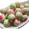 O1CN01lF4crN1QErJYD6Q4x_2201245431945-0-cib Wholesale 5pcs 20MM Resin Stripe Beads DIY Spring Color Rainbow Stripe Resin Beads