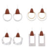 Wholesale Bohemian Sand Silver Leather Leather Earrings All-match Ear Jewelry