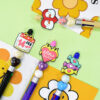 Wholesale 100pcs Valentine's Day Series Cartoon Pvc Soft Glue Double-Sided Focus Beads