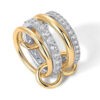 Wholesale Creative stainless steel multi-layer diamond ring