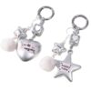 Wholesale Dumb Silver Love Hairball Sweet Keychain
