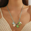 Wholesale Braided Color Rope Necklace Shell Fish Pendant Summer Bohemian Necklace