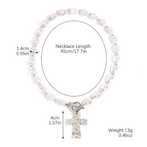 N2410-4 love pearl cross