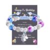 Wholesale Knitted pearl adjustable salamander unicorn pendant bracelet