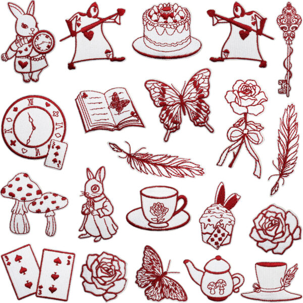 Wholesale Pink casual tea party embroidery DIY Patches